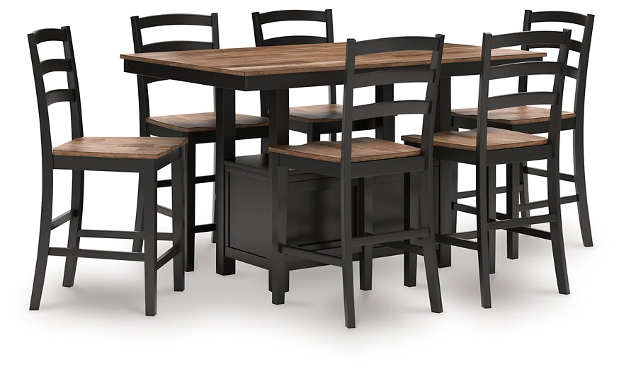 Wildenauer Counter Height Dining Table and 6 Barstools