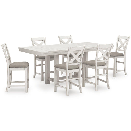 Robbinsdale Counter Height Dining Table and 6 Barstools