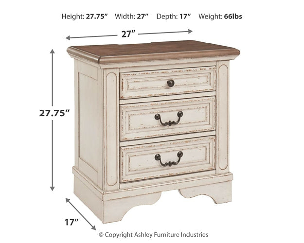 Ashley Express - Realyn Three Drawer Night Stand