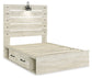 Cambeck  Panel Bed With 4 Storage Drawers