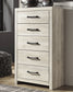 Cambeck  Panel Bed With 2 Storage Drawers With Mirrored Dresser And Chest