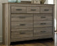 Zelen King Panel Bed with Dresser