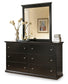 Maribel Twin Panel Bed with Mirrored Dresser and Nightstand