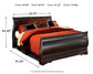 Huey Vineyard Queen Sleigh Bed with Mirrored Dresser