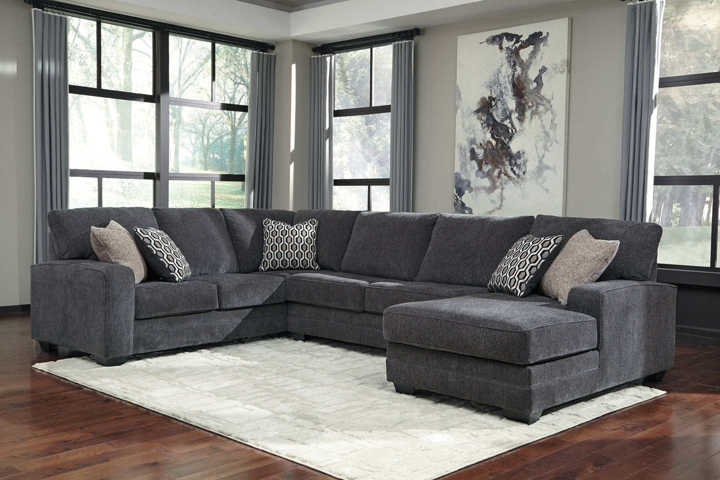 Tracling 3-Piece Sectional with Ottoman