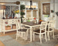 Whitesburg Dining Table and 6 Chairs with Storage