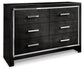 Kaydell Queen/Full Upholstered Panel Headboard with Dresser