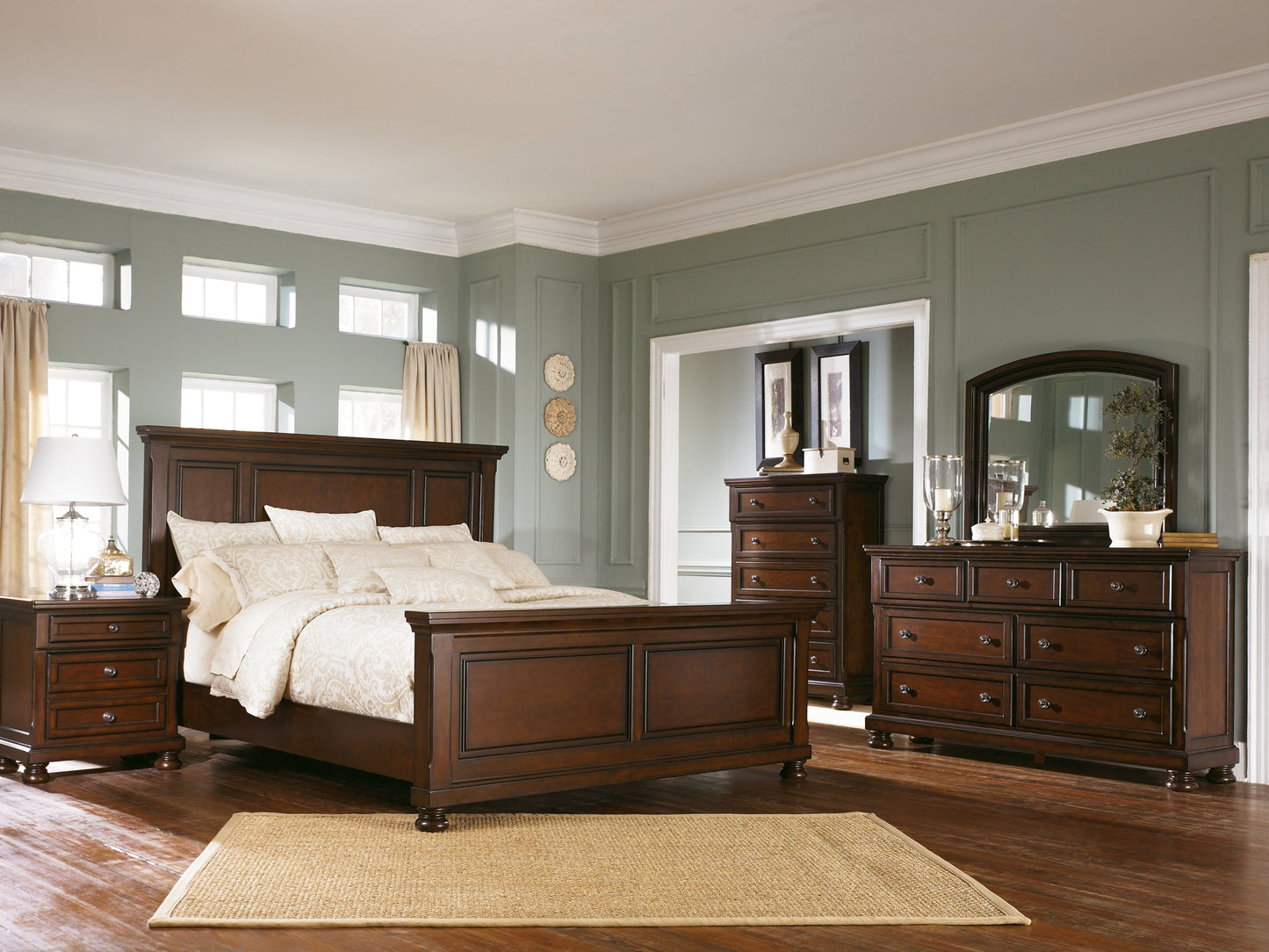 Porter California King Panel Bed with Dresser