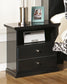 Maribel Queen/Full Panel Headboard with Mirrored Dresser, Chest and 2 Nightstands