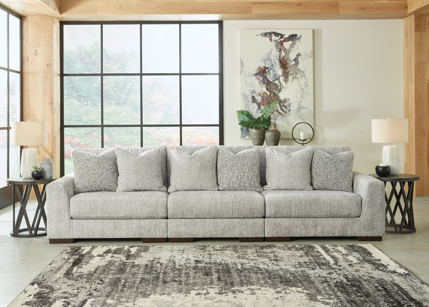 Regent Park 4-Piece Sectional with Ottoman