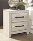 Cambeck King/California King Upholstered Panel Headboard with Mirrored Dresser and 2 Nightstands