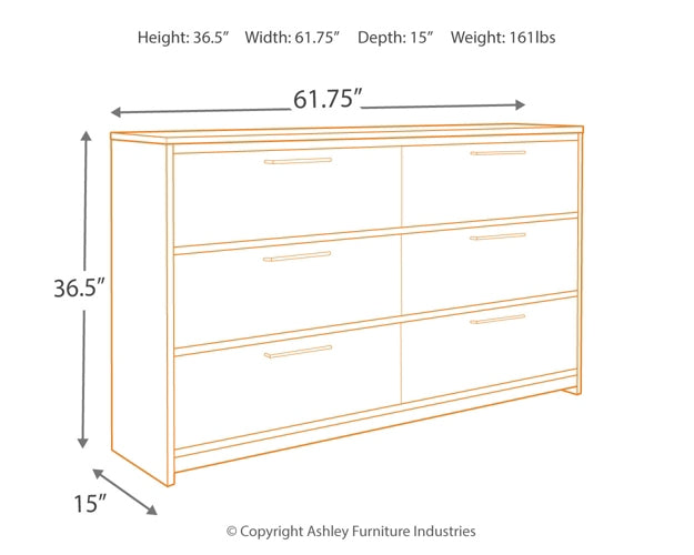 Baystorm King Panel Bed with Dresser