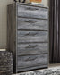 Baystorm King Panel Headboard with Mirrored Dresser, Chest and 2 Nightstands