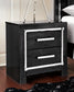 Kaydell King Upholstered Panel Bed with Mirrored Dresser, Chest and 2 Nightstands