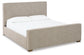 Dakmore Queen Upholstered Bed with Mirrored Dresser and 2 Nightstands