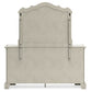 Arlendyne Queen Upholstered Bed with Mirrored Dresser