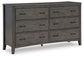 Montillan Queen Panel Bed with Dresser