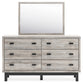 Vessalli Queen Panel Bed with Mirrored Dresser, Chest and 2 Nightstands