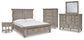 Harrastone Queen Panel Bed with Mirrored Dresser, Chest and Nightstand