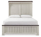 Darborn Queen Panel Bed with Mirrored Dresser and 2 Nightstands