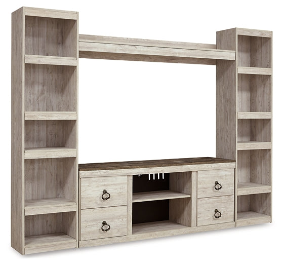 Ashley Express - Willowton 4-Piece Entertainment Center