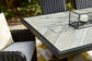 Beachcroft RECT Dining Table w/UMB OPT