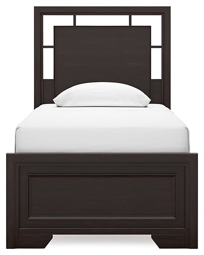 Covetown Twin Panel Bed with Dresser and Nightstand