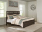 Covetown California King Panel Bed with Dresser and Nightstand