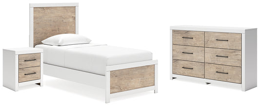 Charbitt Twin Panel Bed with Dresser and Nightstand