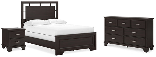 Covetown Full Panel Bed with Dresser and Nightstand