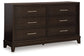 Neymorton King Upholstered Panel Bed with Dresser and 2 Nightstands