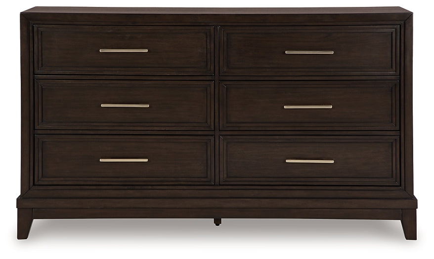 Neymorton Queen Upholstered Panel Bed with Dresser