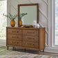 Lyncott King Upholstered Bed with Mirrored Dresser