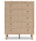 Cielden King Panel Headboard with Mirrored Dresser, Chest and 2 Nightstands