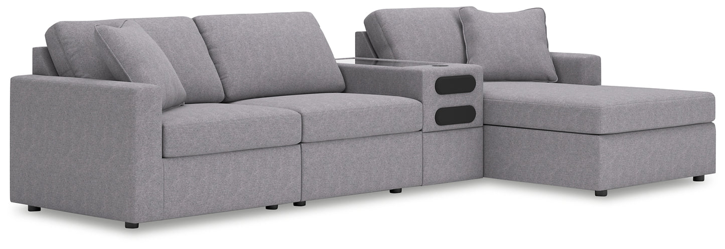 Modmax 4-Piece Sectional with Chaise and Audio Console