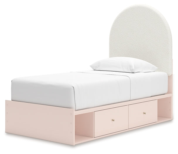 Wistenpine Twin Panel Bed with Dresser and Nightstand