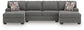 Newellen 3-Piece Sectional with Double Chaise