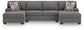 Newellen 3-Piece Sectional with Double Chaise