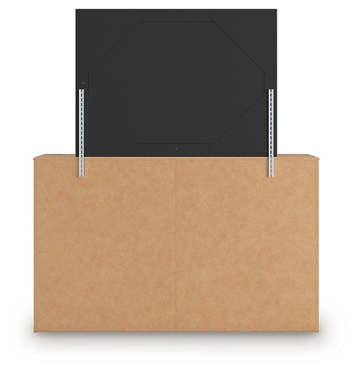 Aleaport King Panel Bed with Mirrored Dresser