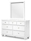 Fortman California King Panel Storage Bed, Dresser, Mirror and Nightstand