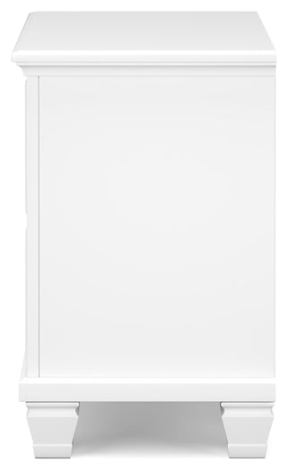 Fortman California King Panel Storage Bed, Dresser, Mirror and Nightstand