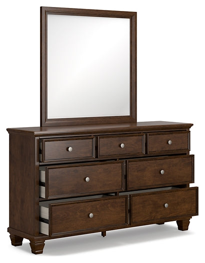 Danabrin King Panel Storage Bed, Dresser and Mirror