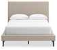 Cielden Full Upholstered Bed with Roll Slats, Dresser, Mirror and Nightstand