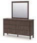 Pamytta King Panel Platform Bed, Dresser and Mirror