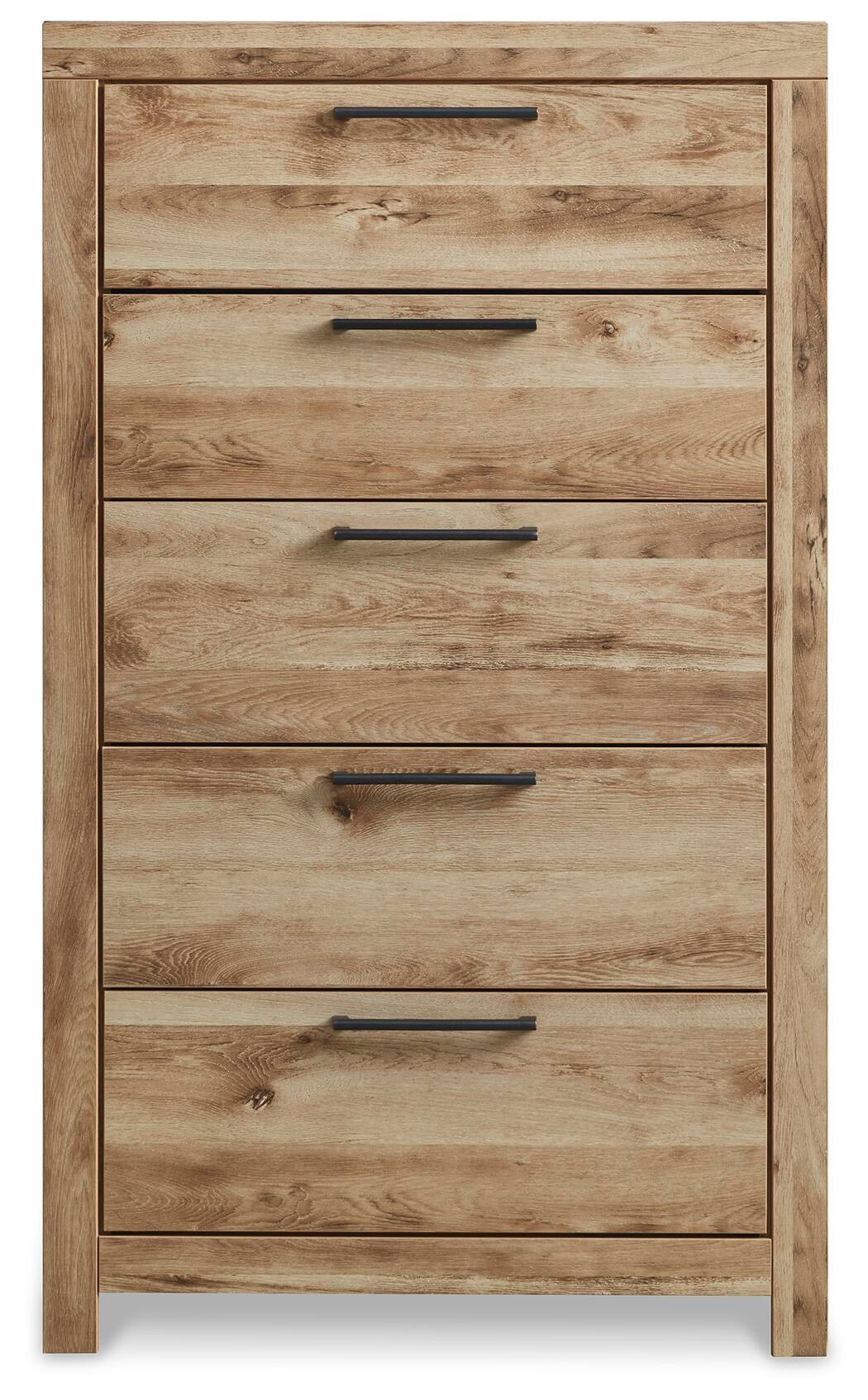 Hyanna King Panel Bed, Dresser, Mirror, Chest and Nightstand