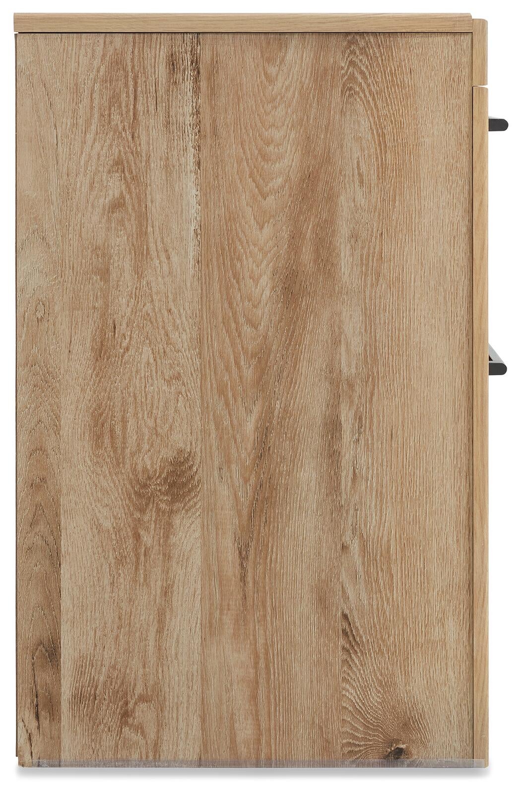 Hyanna Twin Panel Bed with 1 Side Storage, Dresser, Mirror and Nightstand