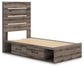 Urbanoore Twin Panel Bed with Storage, Dresser, Mirror and Nightstand