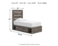 Urbanoore Twin Panel Bed with Storage, Dresser and Mirror
