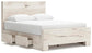 Lawroy Queen Panel Bed with Storage, Dresser and Mirror