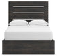 Delmorta Full Panel Bed with Storage, Dresser, Mirror and Nightstand